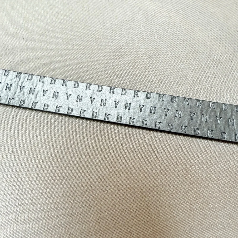 DKNY Donna Karan Metallic Tipped Belt Silver L
